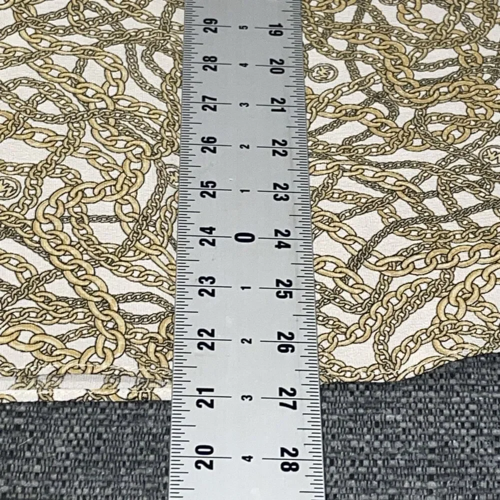 Michael Kors Womens‎ Top XL Gold Chain Work Career Professional Office Casual